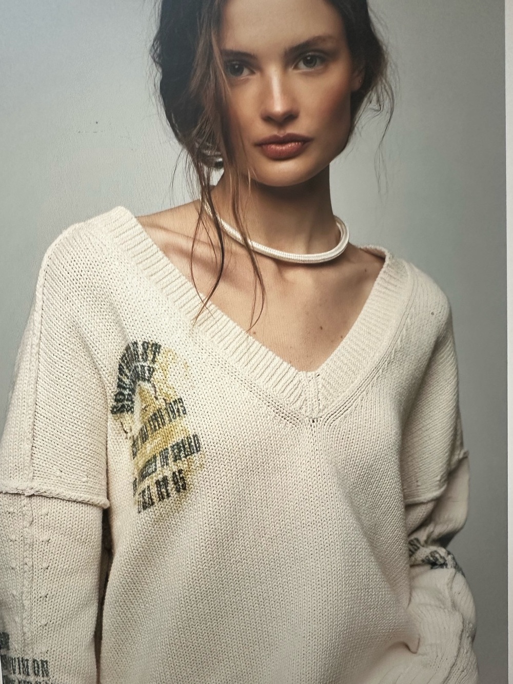 New with Tag! Anthropologie Pilcro “Southcoast Speedway' Graphic Knit Sweater M - Picture 2 of 12